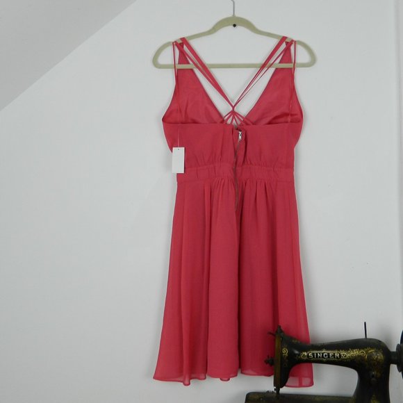 BONGO Red Raspberry Razor Strap Dress - Picture 5 of 8